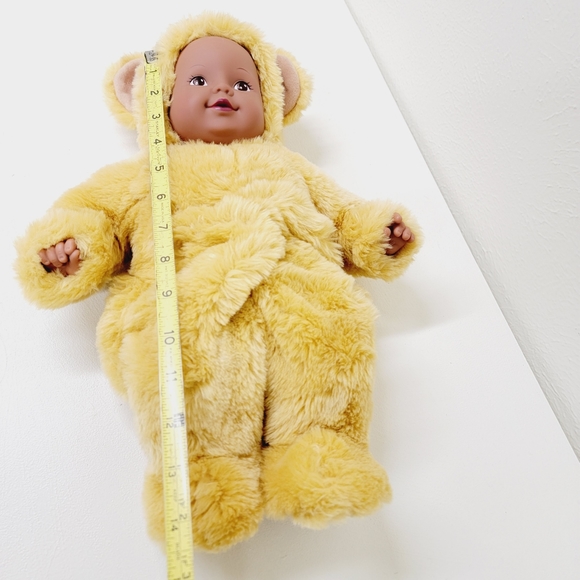 Anne Geddes 1991 Yellow Teddy Bear Outfit Baby Plush Soft Stuffed Toy Doll 16" - Picture 12 of 12